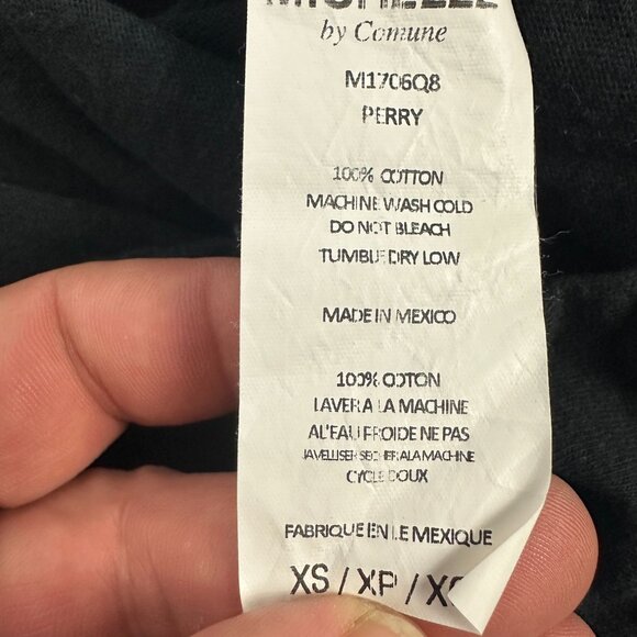 Michelle By Comune Black Open Front Cardigan Size XS 100% Cotton - Picture 5 of 8